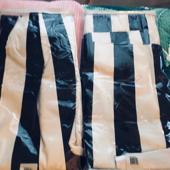 NW BLACK & WHITE STRIPE COTTON TWILL CURTAIN 96” - Picture 4 of 6